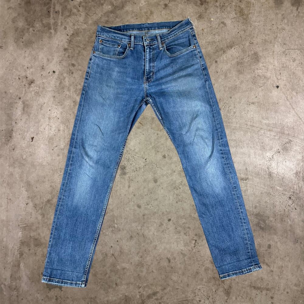 Levi's 502 Taper Leg Jeans Mid Rise 5-Pocket Medium Wash Denim Mens Size 31x32